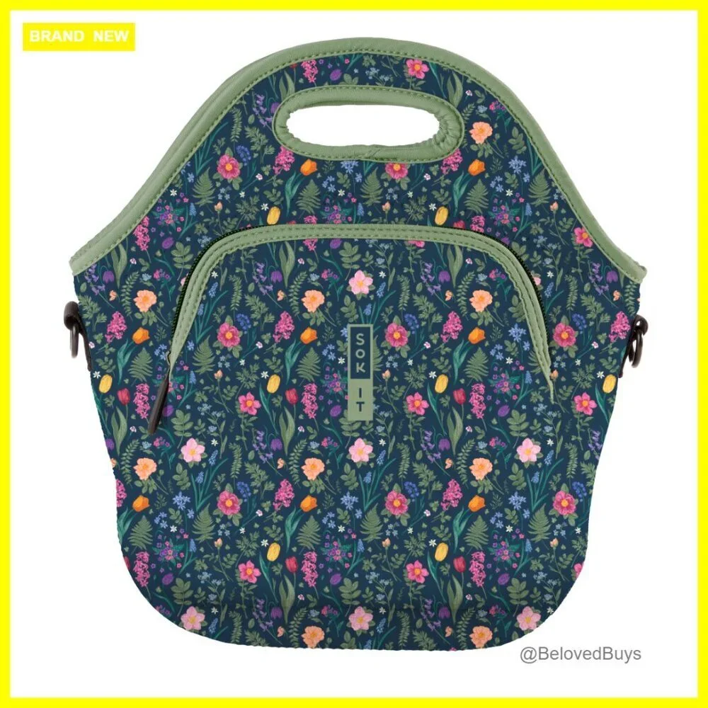 Insulated Neoprene Lunch Tote XL 6.5 Quart Zippered Bag